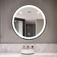 DUSEL Зеркало с подогревом, LED подсветкой Smart DE-M2071D Silver 80x80 см